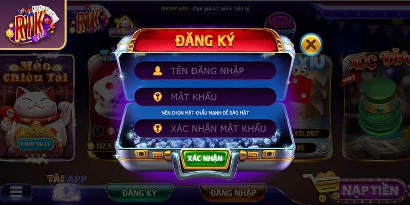 Đăng Ký RIKVIP - Cách Tạo Tài Khoản Thành Viên Đơn Giản Nhất 2 Kiểm tra và hoàn tất việc tạo account mới