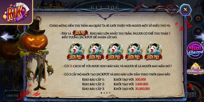 Thị Trấn Ma Quái RIKVIP - Game Slot Kinh Dị Hấp Dẫn Năm 2025 3 Canh chuẩn biểu tượng đặc biệt